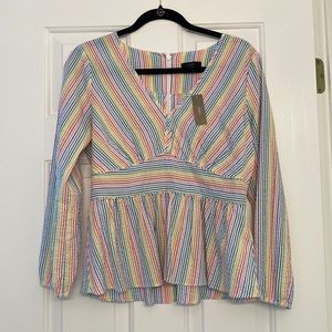 J.Crew Rainbow Top NWT